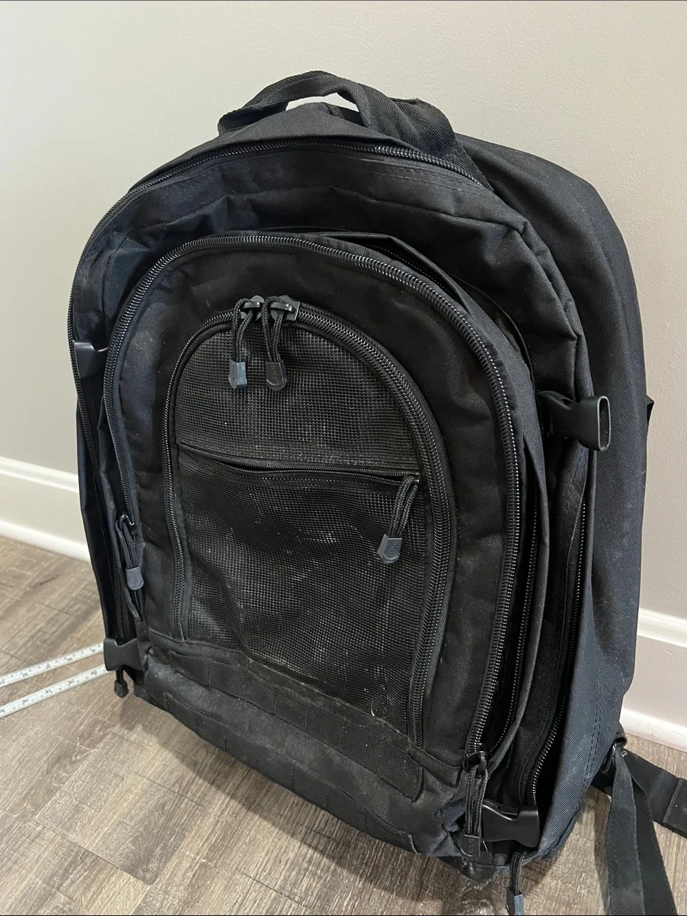 Black Men's Bug Out Bag Backpack with Organized Storage